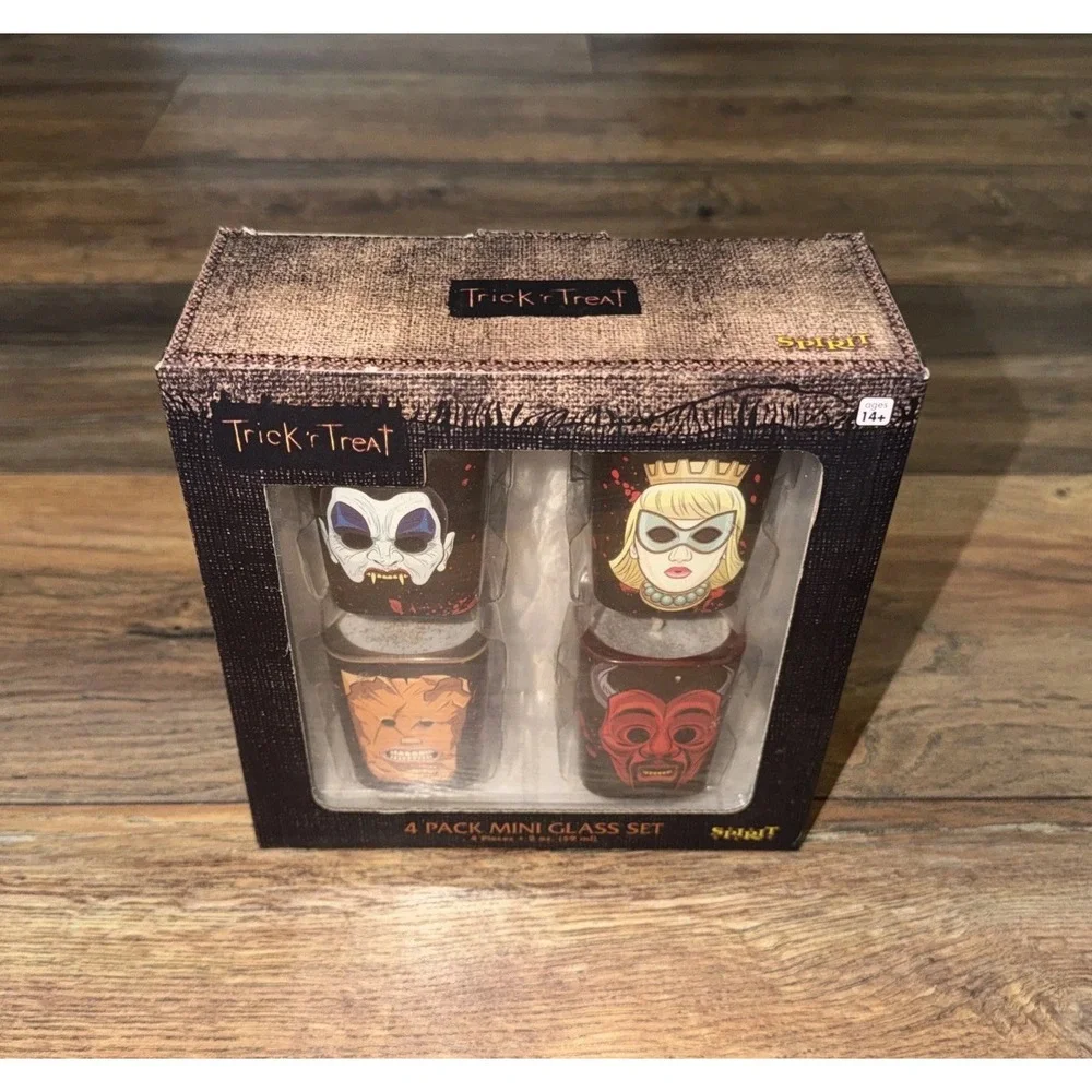 Trick R Treat Inspired Handmade Scented Glitter Candles Set of 4 Halloween
